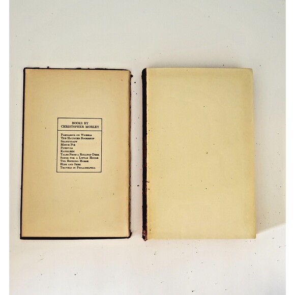 Christopher Morley Lot Of 4 Red Leather Bound Books. Plum Pudding and more - Picture 7 of 7